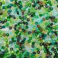 Бисер Чехия ассорти 50 г №003 зеленый микс