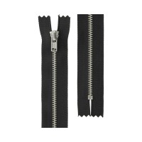 Молния Металл никель ZIP 3N однозамковая 18 см Тип 3 10 шт неразъёмная "Gamma" ЧЕРНЫЙ №310