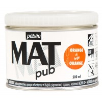 Краска акриловая PEBEO экстра матовая Mat Pub №2 500 мл 257004 ярко-оранжевый
