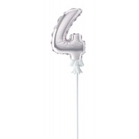BOOMZEE FBZ-04 Шар самодув Цифра цифра 5 х 1 шт. 4, серебряная