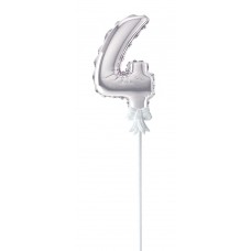 BOOMZEE FBZ-04 Шар самодув Цифра цифра 5 х 1 шт. 4, серебряная