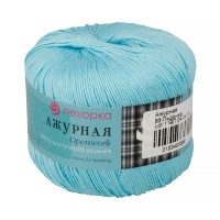 Пряжа Пехорская ПТ "Ажурная" 100\% мерсеризованный хлопок 10 шт. х 50 г 280 м №063 льдинка
