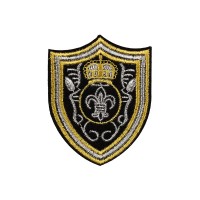 "Gamma" Термоаппликация "L" №35/5 5 шт L209 эмблема с короной 7.2х6 см