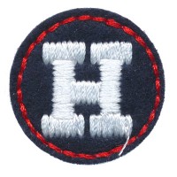 "Gamma" Термоаппликация №14/5 5 шт №2573 Круг с буквой 2.7 см