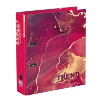 Expert Complete Регистратор ламинир. Marbling/Мраморность 75 мм 10 шт. Trend A4 арочный механ. глянцевый розовый EC751704