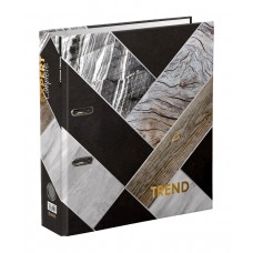 Expert Complete Регистратор ламинир. Wood&Stone/Дерево и камень 75 мм 10 шт. Trend A4 арочный механ. глянцевый гранит EC752702