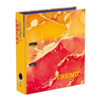 Expert Complete Регистратор ламинир. Marbling/Мраморность 75 мм 10 шт. Trend A4 арочный механ. глянцевый оранжевый EC751703
