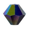 Бусина Чехия PRECIOSA бусины 451-69-302 Crystal AB цветн. 5.7 х 6 мм 12 шт черный/перламутр (Jet AB 23980)