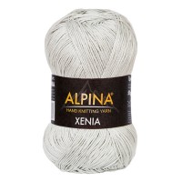 Пряжа ALPINA XENIA 100\% мерсеризованный хлопок 10 шт. х 50 г 240 м №053 серый