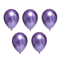 BOOMZEE BXMS-30 Набор воздушных шаров 30 см 5 шт. 04_хром металлик фиолетовый