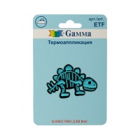 Gamma ETF Термоаппликация № 01 1 шт 01-014 Скелет динозавра 3.2 х 5.1 см