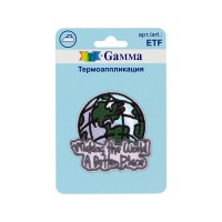 Gamma ETF Термоаппликация № 04 1 шт 02-403 Создавая мир (Making the World) 5.2 х 5.2 см
