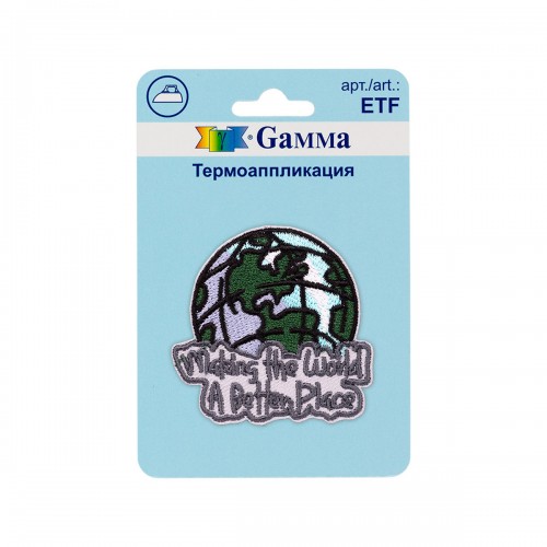 Gamma ETF Термоаппликация № 04 1 шт 02-403 Создавая мир (Making the World) 5.2 х 5.2 см