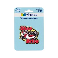 Gamma ETF Термоаппликация № 04 1 шт 02-408 Гонка ботинок (Shoe Drive) 4.3 х 5.5 см
