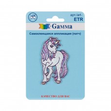 Gamma ETR Аппликация (патч) самоклеящаяся № 01 1 шт 01-107 Единорог 3.2 х 5.6 см