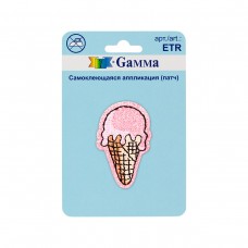 Gamma ETR Аппликация (патч) самоклеящаяся № 02 1 шт 01-211 Мороженое-рожок 3.1 х 4.9 см