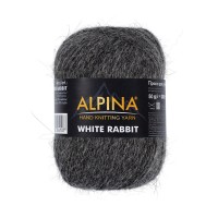 Пряжа ALPINA WHITE RABBIT 55\% пух кролика, 45\% нейлон 10 шт. х 50 г 300 м №203 т.серый меланж