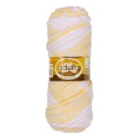 Пряжа ADELIA BABY MIMI 100\% полиэстер 5 шт. х 100 г 80 м №04 белый-бежевый-желтый-св.розовый