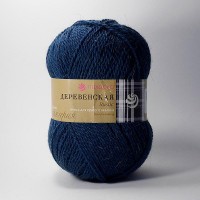 Пряжа Пехорская ПТ Деревенская 100\% шерсть 10 шт. х 100 г 250 м №255 джинсовый