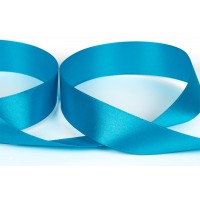 Лента атласная 25 мм ( 1 ) Gamma 33 м №504N(17-4436) бирюзово-голубой