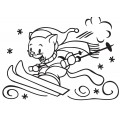 №37 Кот - лыжник
