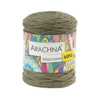 Пряжа ARACHNA "Macrame Mini" 80\% хлопок, 20\% полиэстер 4 шт. х 250 г 200 м №45 св. хаки