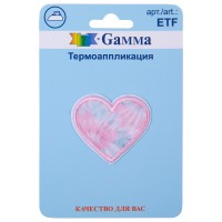 Gamma ETF Термоаппликация № 01 1 шт 01-019 Сердце 3.9 х 3.4 см