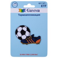 Gamma ETF Термоаппликация № 02 1 шт 01-247 Мяч с бутсой 5 х 3.9 см