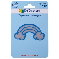 Gamma ETF Термоаппликация № 03 1 шт 01-336 Радуга светоотраж. 5.7 х 3.1 см