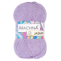 Пряжа ARACHNA JASMIN 80\% хлопок, 20\% полиэстер 5 шт. х 100 г 250 м №141 св.сиреневый