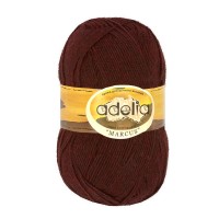 Пряжа ADELIA MARCUS 60\% полиэстер, 40\% шерсть 5 шт. х 100 г 375 м СК/Распродажа №23 т.бордовый