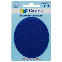 Gamma ETF Термоаппликация № 01 1 шт 01-025 Овал синий 7 х 6 см