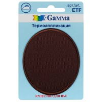 Gamma ETF Термоаппликация № 01 1 шт 01-024 Овал коричневый 7 х 6 см