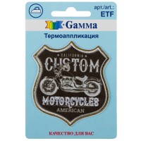 Gamma ETF Термоаппликация № 03 1 шт 01-348 Мотоцикл 5.9 х 6.7 см
