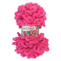 Пряжа ARACHNA LAZY BRIGHT 100\% микрополиэстер 5 шт. х 100 г 8.5 м №01 розовый неон