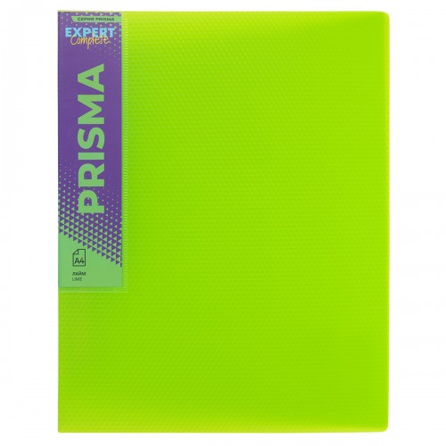 Expert Complete PRISMA NEON/Призма неон Папка на 4 О-кольцах A4 700 мкм 25 мм эффект 3D 4 шт. d - 17 мм лайм EC211400021