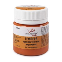 Краска темпера VISTA-ARTISTA Художественная акриловая VATP-40 40 мл 207 оранжевый