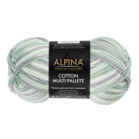 Пряжа ALPINA COTTON MULTI PALLETE 50\% хлопок, 50\% акрил 10 шт. х 50 г 205 м №04 белый-мятный-св.серый