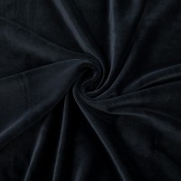 Ткань Gamma Микровелюр MCV 82\% полиэстер, 10\% хлопок, 8\% спандекс 160 см №004 чёрный