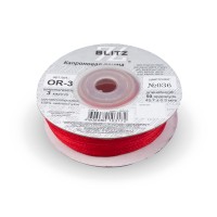 Лента капроновая 3 мм ( 1/8 ) BLITZ OR-3 45.7 м №036 красный