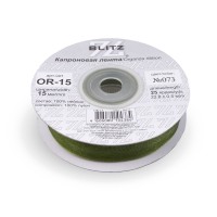 Лента капроновая 15 мм ( 5/8 ) BLITZ OR-15 22.8 м №073 т. оливковый