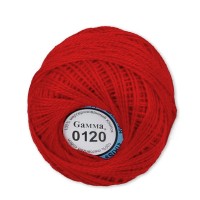 Пряжа Gamma Ирис 100\% хлопок 10 шт. х 10 г 82 м №0120 т-красный