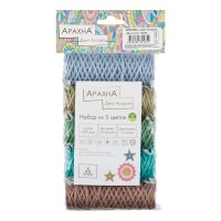 Пряжа ARACHNA "Jute" Ассорти 100\% джут 5 х 30 г 27 м № 09