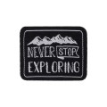 HNP-3 Нашивка полиэстер 10 шт 03-5 never stop exploring 4.8х4.9 см