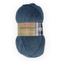 Пряжа Пехорская ПТ Деревенская 100\% шерсть 10 шт. х 100 г 250 м №039 серо-голубой
