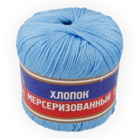 Пряжа Камтекс КТ Хлопок мерсериз 100\% хлопок 10 шт. х 50 г 200 м 015 голубой