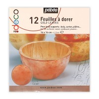 "PEBEO" Набор листовой потали 14 x 14 см 12 шт. 1.5 г 094215 под медь
