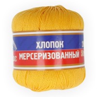 Пряжа Камтекс КТ Хлопок мерсериз 100\% хлопок 10 шт. х 50 г 200 м 104 желтый