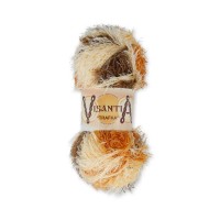 Пряжа VISANTIA TRAFKA меланжевая 100\% полиэстер 5 шт. х 100 г 150 м №7137 св.бежевый-бежевый-песочный