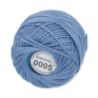 Пряжа Gamma Ирис 100\% хлопок 10 шт. х 10 г 82 м №0005 св.синий